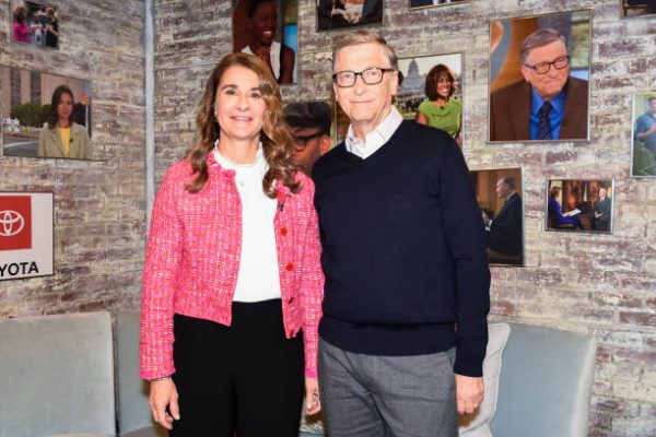 "Bill Gates and Melinda Gates attending an event together, showcasing their partnership in both business and philanthropy