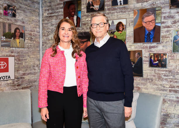 "Bill Gates and Melinda Gates attending an event together, showcasing their partnership in both business and philanthropy